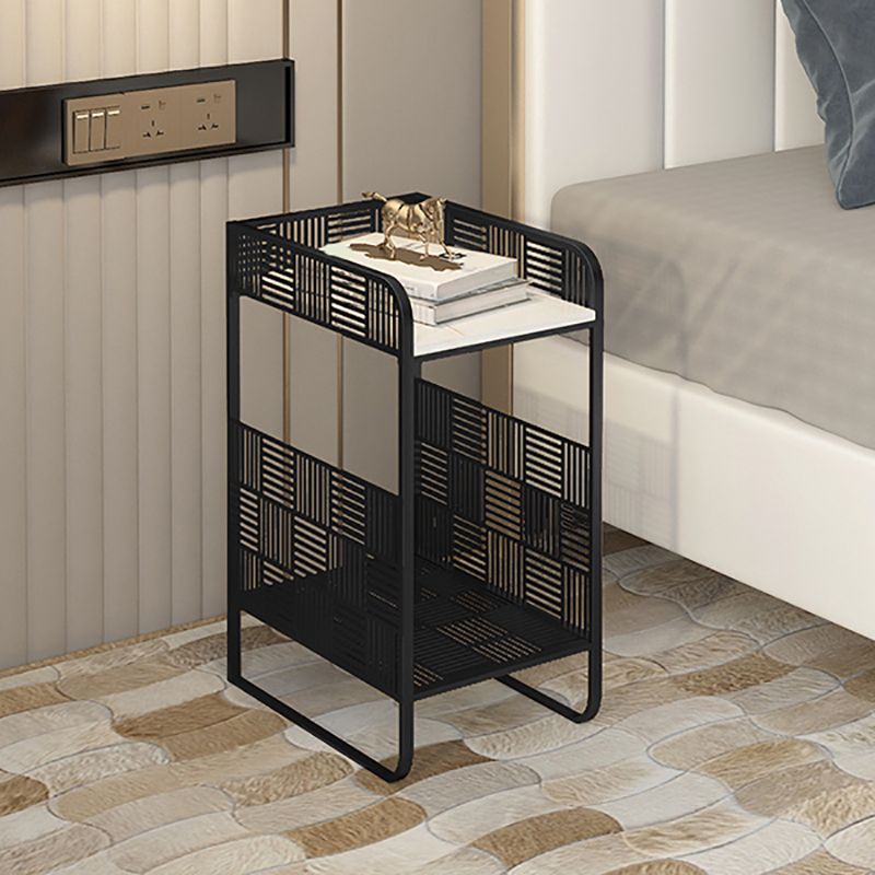 Comodino bianco/trasparente/nero in metallo in metallo in metallo oro/nero