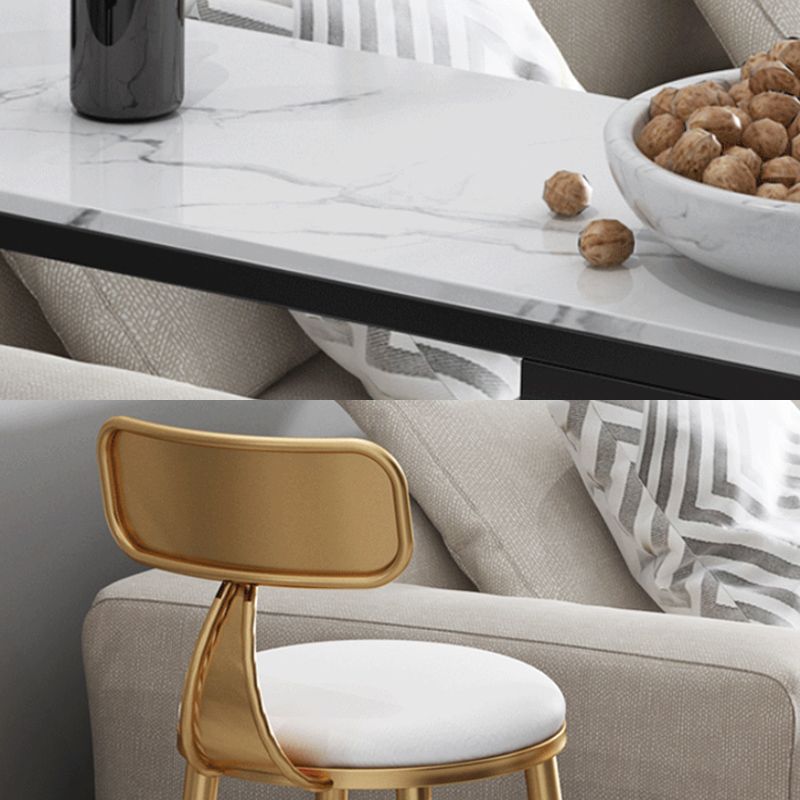 Modern Bar Table Set 1/3 Pieces Faux Marble Counter Height Set with Upholstered Stools Clearhalo 'Bar Furniture' 'furn' 'furn_home_bar_bar_sets' 'Furniture' 'Home Bars & Bar Sets' 'home_bar_bar_sets' 'Kitchen & Dining Furniture' 1200x1200_9d930ab6-59d4-4256-a512-83b0ea4c4ad4