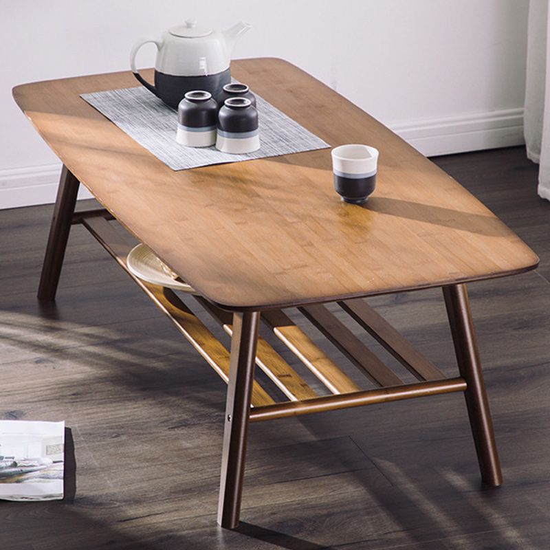 Contemporary Coffee Table 4 Legs Wooden Cocktail Table with Storage Clearhalo 'Coffee & Accent Tables' 'Coffee Tables' 'coffee_tables' 'furn' 'furn_coffee_tables' 'Furniture' 'Living Room Furniture' 1200x1200_9d95852f-facd-4377-938f-4b74235045d2