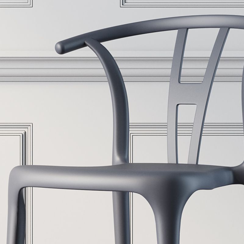 Scandinavian Plastic Dining Room Chair Slat Back Stacking Side Chair Clearhalo 'Dining Chairs' 'Dining Tables & Seating' 'dining_chair' 'furn' 'furn_dining_chair' 'Furniture' 'furniture_dining_chair' 'Kitchen & Dining Furniture' 1200x1200_9d959c1b-5d02-4176-ab65-e79b5d7d9a32