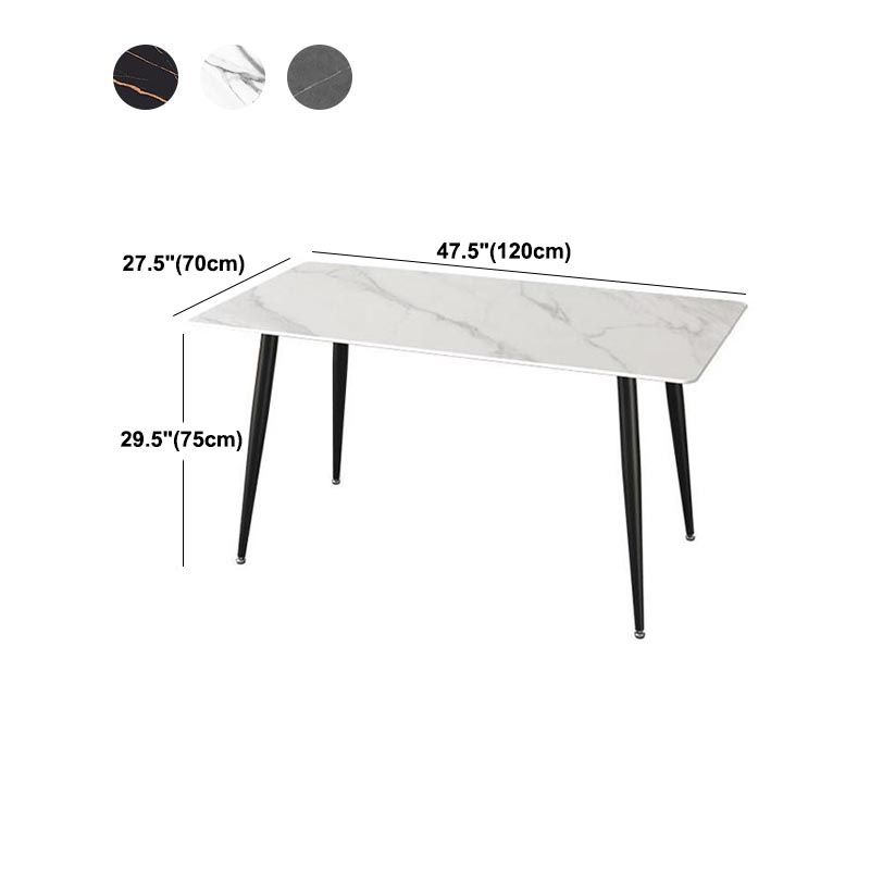 Metal Industrial Rectangle Dining Table Sintered Stone Table with Legs Clearhalo ' dining_table' 'Dining Tables & Seating' 'Dining Tables' 'Furniture' 'furniture_dining_table' 'Kitchen & Dining Furniture' 'kitchen&dining_furn' 'kitchen' 'kitchen_dining_table' 1200x1200_9d95cde2-718d-41a1-a18f-9aa1b0a8c206