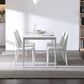 Contemporary Sintered Stone Top White Dining Table Rectangle Shape Dining Table with 4 Legs Base Clearhalo ' dining_table' 'Dining Tables & Seating' 'Dining Tables' 'Furniture' 'furniture_dining_table' 'Kitchen & Dining Furniture' 'kitchen&dining_furn' 'kitchen' 'kitchen_dining_table' 1200x1200_9d966840-b7f7-46c6-a0cb-7e3e6701776b