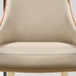Silla de cuero de imitación tapizada silla de comedor contemporánea