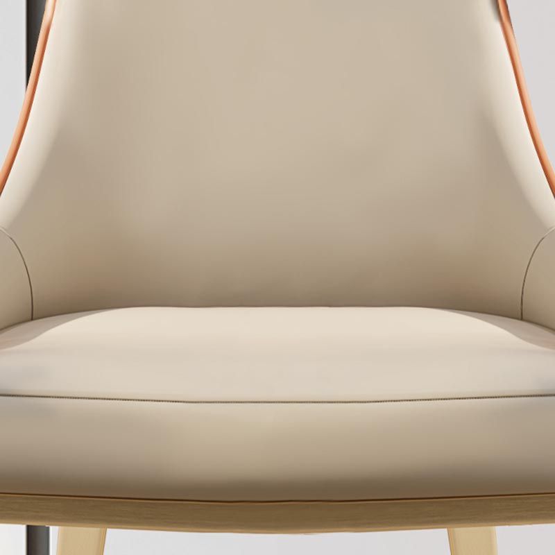 Silla de cuero de imitación tapizada silla de comedor contemporánea