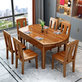 Dining Room Traditional Dinner Table Walnut Round Dining Table Clearhalo 'Dining Tables & Seating' 'Dining Tables' 'dining_table' 'furn' 'furn_dining_table' 'Furniture' 'Kitchen & Dining Furniture' 1200x1200_9d9a16c3-f086-46bf-b1a4-08c1ef65c622