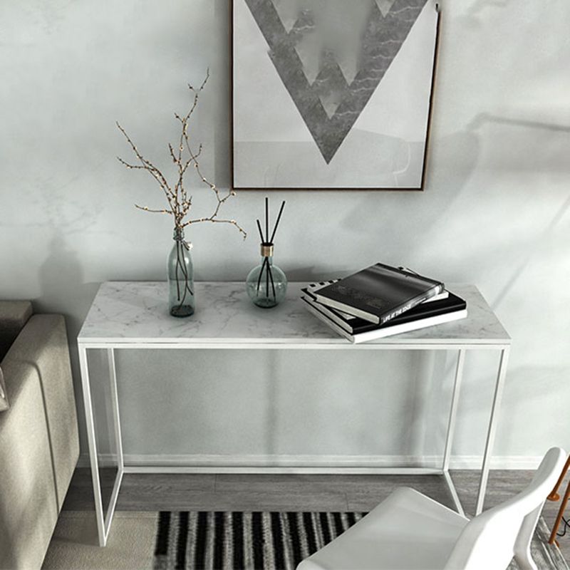 Tabella della console del rettangolo di marmo Glam Ironcraft Accent Table per Hall
