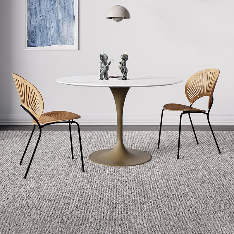 Simple Round Stone Top Dining Table Metal Base Dining Table for Living Room Clearhalo 'Dining Tables & Seating' 'Dining Tables' 'dining_table' 'furn' 'furn_dining_table' 'Furniture' 'furniture_dining_table' 'Kitchen & Dining Furniture' 'kitchen' 'kitchen_dining_table' 1200x1200_9d9b9ca6-4e4b-4cce-8210-f0e4335b6359