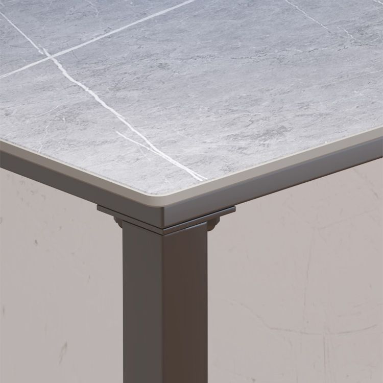 Moderna mesa de escritura en forma de L Descrito de trabajo de la oficina de piedra sinterizada