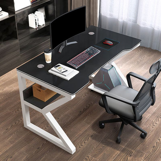 Modern Office Desk Antique Finish houten computerbureau met metalen benen