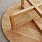 Round Solid Wood Coffee Table Cross Legs Coffee Cocktail Table Clearhalo 'Coffee & Accent Tables' 'Coffee Tables' 'coffee_tables' 'furn' 'furn_coffee_tables' 'Furniture' 'Living Room Furniture' 1200x1200_9d9f6d48-5d5c-440b-9586-41d5cf39cf8a