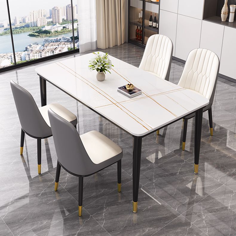 Industrial Rectangle Shape Table Sintered Stone Top Dining Table for Kitchen Clearhalo ' dining_table' 'Dining Tables & Seating' 'Dining Tables' 'furn' 'furn_dining_table' 'Furniture' 'furniture_dining_table' 'Kitchen & Dining Furniture' 'kitchen&dining_furn' 'kitchen' 'kitchen_dining_table' 1200x1200_9da0c2b0-bc84-4e86-9d30-1921d3a34470