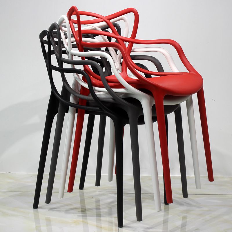 Glam Style Dining Chairs Plastic Kitchen Dining Arm Side Chairs (Set of 4) Clearhalo ' kitchen&dining_furn' 'Dining Chairs' 'Dining Tables & Seating' 'dining_chair' 'furn' 'furn_dining_chair' 'Furniture' 'furniture_dining_chair' 'Kitchen & Dining Furniture' 'kitchen' 1200x1200_9da247ad-a163-44a5-af6c-4b73b2060947