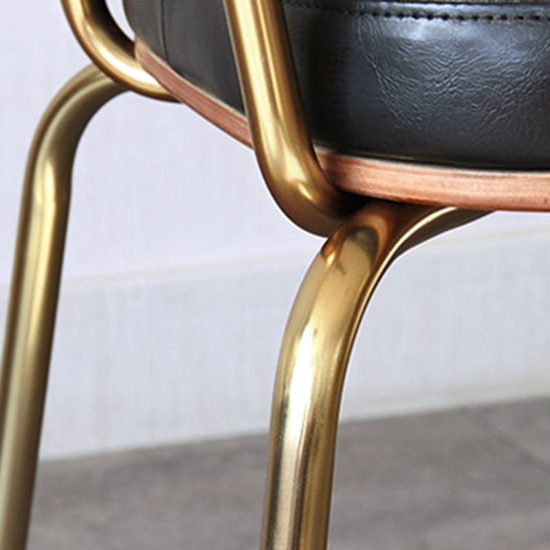 Chaise de salle à manger industrielle rembourrée chaise de cuisine en métal