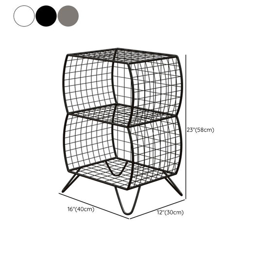 Glam Metal Bookshelf Closed Back Standard Bookcase with Shelves