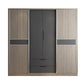 Sliding Contemporary Wardrobe Armoire Wooden Storage Cabinet with Shelves