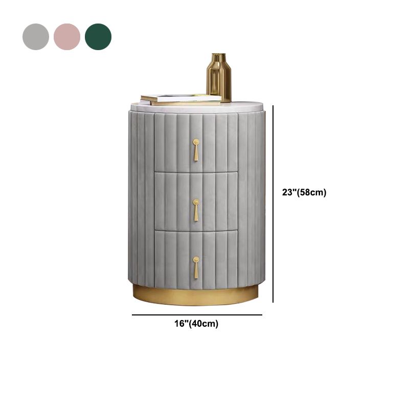 Round Slate Bedside Cabinet Modern Minimalist Bedside Table with Drawers Clearhalo 'Bedroom Furniture' 'furn' 'furn_night_stand' 'Furniture' 'night_stand' 'Nightstands' 1200x1200_9da473c7-857e-49fe-8675-3d61ff608a94