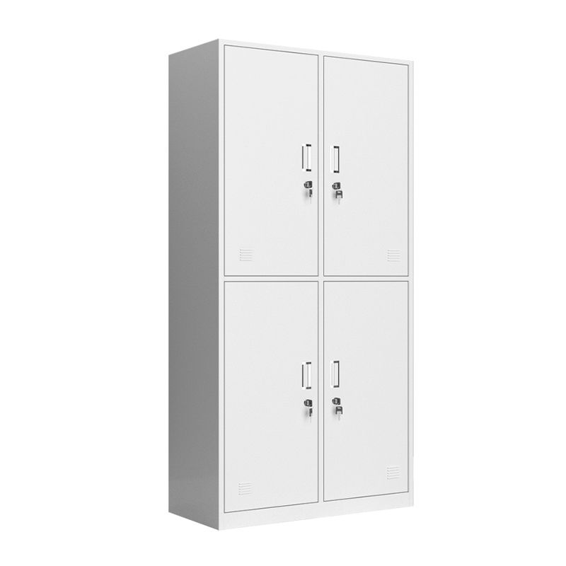 Contemporary Wardrobe White Colour Steel Wardrobe Closet with Doors Clearhalo 'Armoires & Wardrobes' 'armoires_wardrobes' 'Bedroom Furniture' 'furn' 'furn_armoires_wardrobes' 'Furniture' 1200x1200_9da4c7d2-96c2-4f12-854b-104411bec1ce