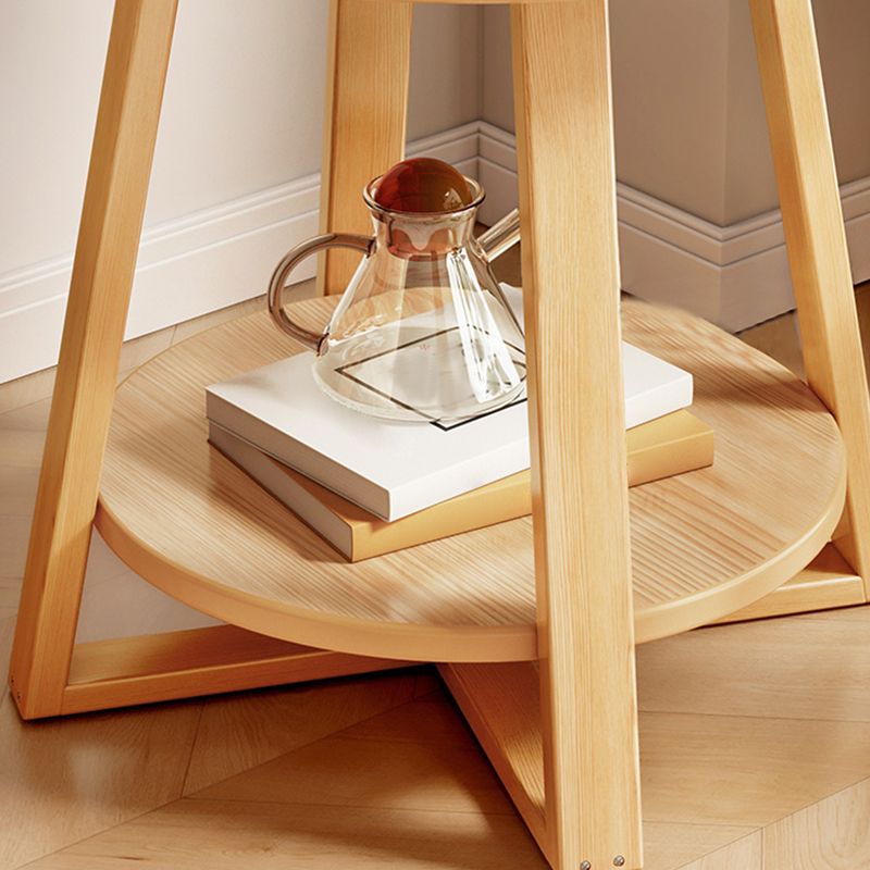 21.7" Wood Accent Accent Side Table, Solid Wood in Natural Finish Clearhalo 'Coffee & Accent Tables' 'End & Side Tables' 'end_side_table' 'end_side_tables' 'furn' 'furn_end_side_tables' 'Furniture' 'furniture_end_side_table' 'Living Room Furniture' 1200x1200_9da56aaf-db1a-43ed-bb99-92a5c340e5e2