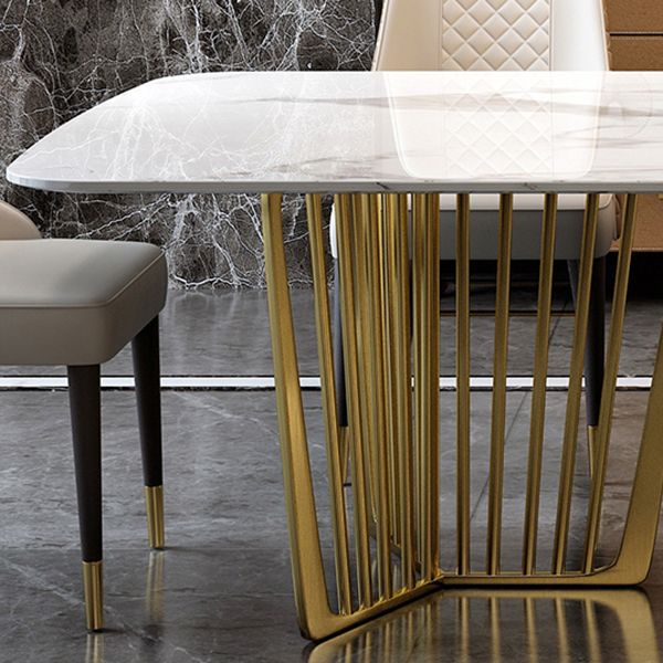 Luxury Sintered Stone Top Dining Set Rectangle 1/4/5/7/9 Pieces Dining Room Table Set Clearhalo 'Dining Room Sets' 'Dining Tables & Seating' 'dining_room_set' 'furn' 'furn_dining_room_set' 'Furniture' 'furniture_dining_room_set' 'Kitchen & Dining Furniture' 1200x1200_9da73266-fce4-4952-b710-33fd15763d6d