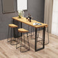 Modern 1/4/5 Pieces Bar Table Set Rectangle Wood Counter Table with High Stools for Cafe Clearhalo 'Bar Furniture' 'furn' 'furn_home_bar_bar_sets' 'Furniture' 'Home Bars & Bar Sets' 'home_bar_bar_sets' 'Kitchen & Dining Furniture' 1200x1200_9da7c0cf-9b4e-4b62-83f9-e646da339226