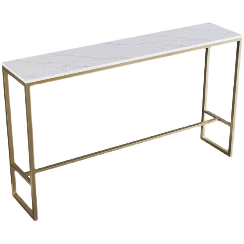 Stone Bar Dining Table Glam Rectangle Bar Table with Trestle for Milk Tea Shop Clearhalo 'Bar Furniture' 'Bar Tables' 'bar_tables' 'furn' 'furn_bar_tables' 'Furniture' 'furniture_bar_tables' 'Kitchen & Dining Furniture' 1200x1200_9da8355a-4eb2-47f9-8e24-709e8e21991f