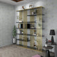 82.67"H Bookshelf Gold Glam Style Open Back Bookcase for Home Office Study Room Clearhalo 'Bookcases' 'furn' 'furn_bookcases' 'Furniture' 'furniture_bookcases' 'kitchen' 'kitchen_bookcases' 'Living Room Furniture' 'Office Furniture' 1200x1200_9da8d01c-1d66-4bd8-82a3-1cc030fd54f6