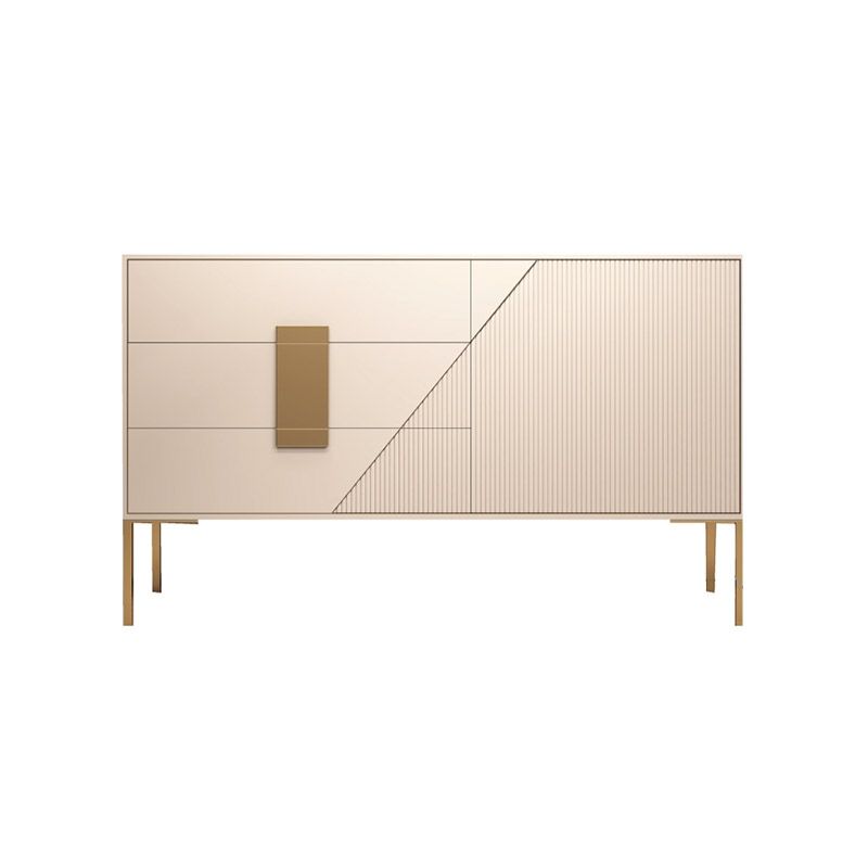 Tavolo da buffet di legno moderno e contemporaneo con armadi e cassetti