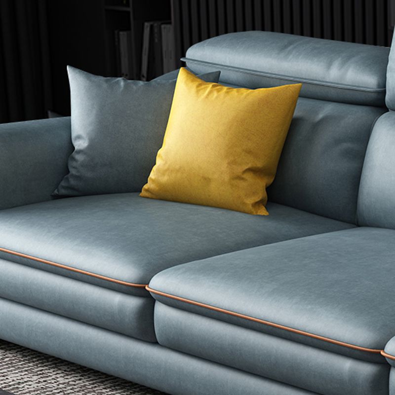 35.43"H Modern Cushion Back Sectional Faux Leather Square Arm Sofa and Chaise Clearhalo 'furn' 'furn_sectionals' 'Furniture' 'furniture_sectionals' 'Living Room Furniture' 'Sectionals' 1200x1200_9da9fd08-3fd0-4176-968a-d84793d249f5