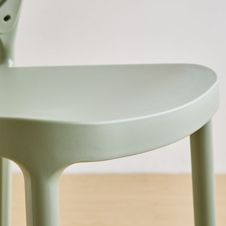 Tabourets à restauration en plastique bas du dos bas tabourets de bar sans repose-pied avec repose-pied