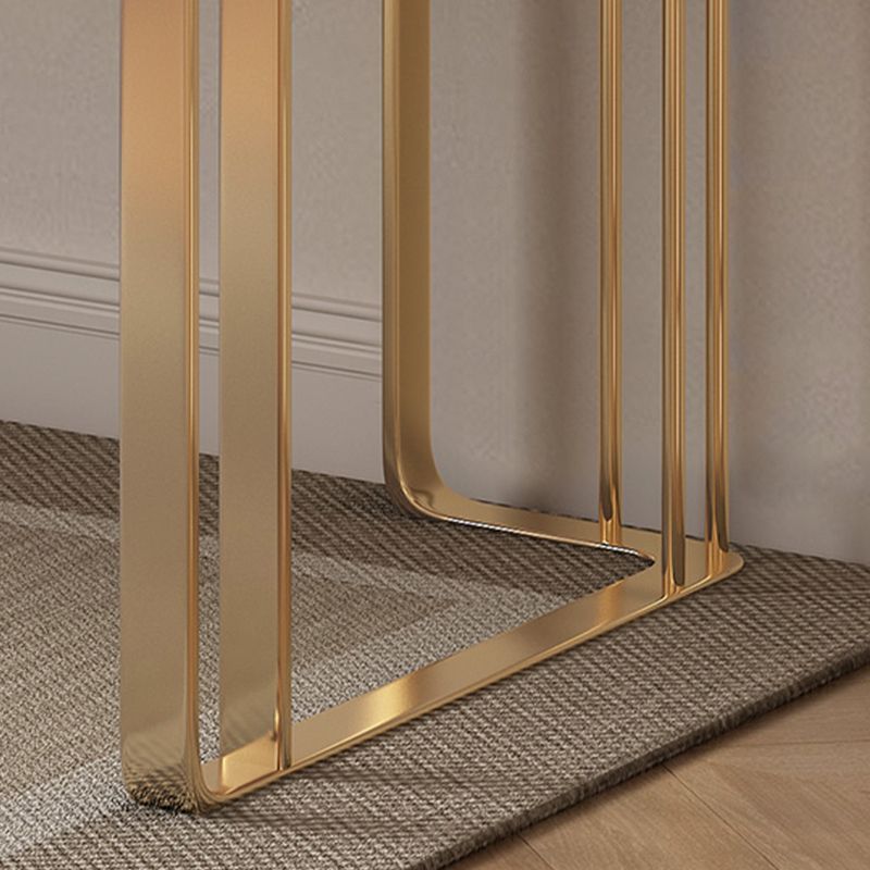 Escritorio de oficina de metal rectangular escritorio de piedra estilo glam con 3 cajones