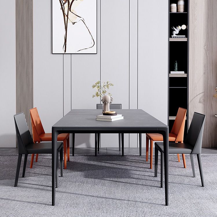 Modern 1/4/5/6 Pieces Aluminium Dinette Set with Sintered Stone Top Dining Table Set Clearhalo 'Dining Room Sets' 'Dining Tables & Seating' 'dining_room_set' 'furn' 'furn_dining_room_set' 'Furniture' 'furniture_dining_room_set' 'Kitchen & Dining Furniture' 1200x1200_9dab540f-1887-4e7a-87ab-2ede0fcb06c8