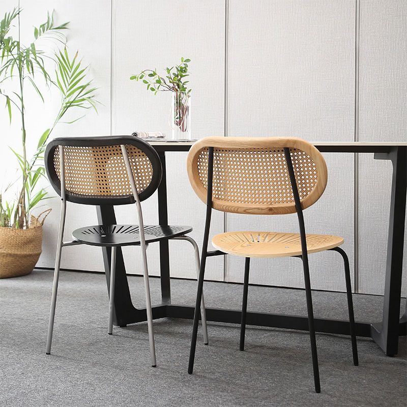 Nordic Style Kitchen Metal Dining Chair Open Back Dining Armless Side Chair Clearhalo ' kitchen&dining_furn' 'Dining Chairs' 'Dining Tables & Seating' 'dining_chair' 'furn' 'furn_dining_chair' 'Furniture' 'furniture_dining_chair' 'Kitchen & Dining Furniture' 'kitchen' 1200x1200_9dabc3c8-29ed-4ea7-8a55-43e5f71a723d