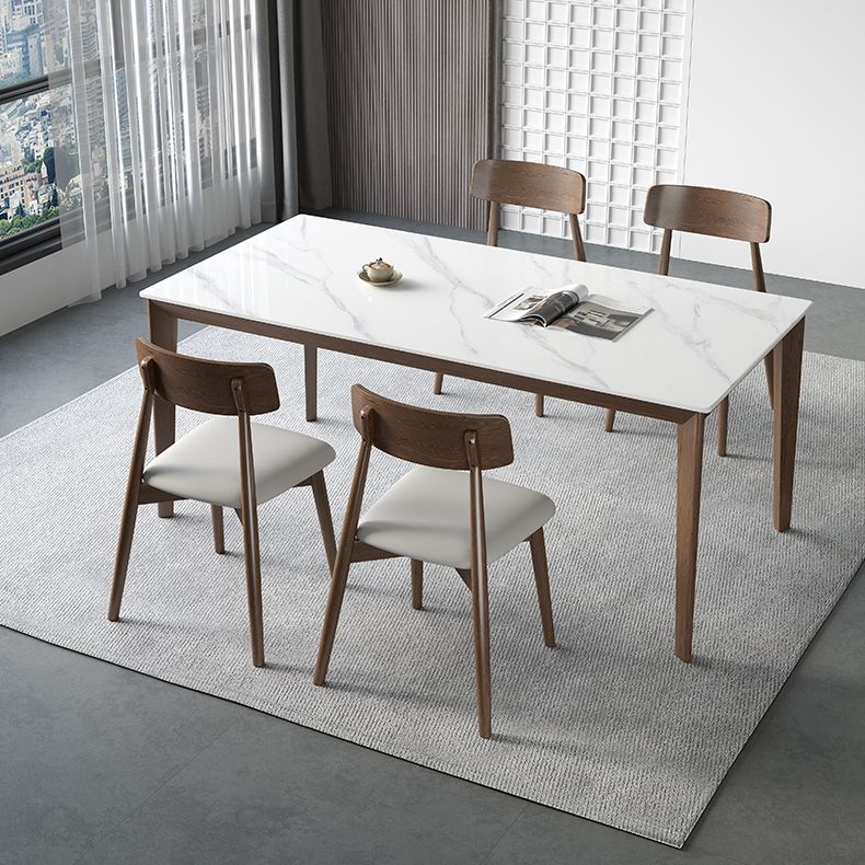 Rectangle Medieval Modern Dining Table Sintered Stone Table with 4 Wood Legs Clearhalo ' dining_table' 'Dining Tables & Seating' 'Dining Tables' 'furn' 'furn_dining_table' 'Furniture' 'furniture_dining_table' 'Kitchen & Dining Furniture' 'kitchen&dining_furn' 'kitchen' 'kitchen_dining_table' 1200x1200_9dabfe9f-aa76-4720-b970-393f601eca76