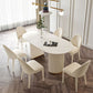 Oval Sintered Stone Top Dining Table Modern Table in White with Double Pedestal Clearhalo ' dining_table' 'Dining Tables & Seating' 'Dining Tables' 'furn' 'furn_dining_table' 'Furniture' 'furniture_dining_table' 'Kitchen & Dining Furniture' 'kitchen&dining_furn' 'kitchen' 'kitchen_dining_table' 1200x1200_9dac2b12-dd7f-484c-88d7-5b57f82db0f0