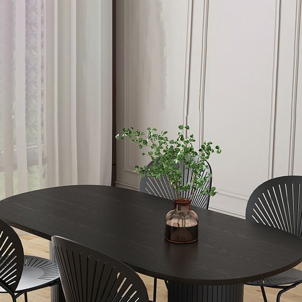 Double Pedestal Dining Table Oval Dining Room Table for Kitchen