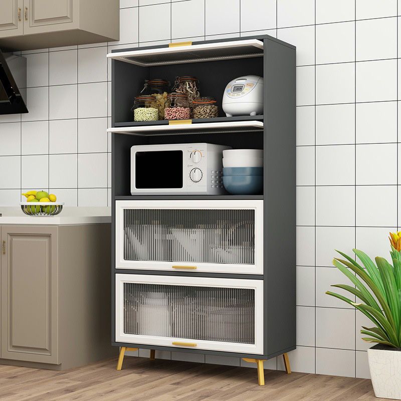 Contemporary Kitchen Dining Server Manufactured Wood Dining Server with Glass Doors Clearhalo 'buffet_sideboard' 'Buffets & Sideboards' 'Furniture' 'furniture_buffet_sideboard' 'Kitchen & Dining Furniture' 1200x1200_9dadb43a-0627-4f27-81ea-5c2dda76462e