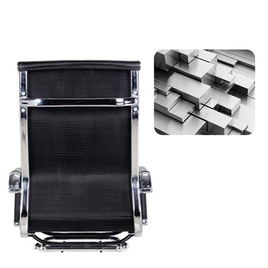 ハイバックオフィスデスクチェアブラックフェイクレザー固定腕サイドチェア