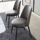 Glam Home Side Chair Metal Legs Upholstered Armless Dining Chair