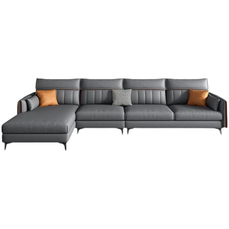 Modern Recessed Arm 4-seat Sectional with Recessed Arm for Living Room 37.8" Clearhalo 'furn' 'furn_sectionals' 'Furniture' 'furniture_sectionals' 'kitchen' 'kitchen_sectionals' 'Living Room Furniture' 'Sectionals' 1200x1200_9daf9514-a89c-49fa-826e-5f7a2df905ca