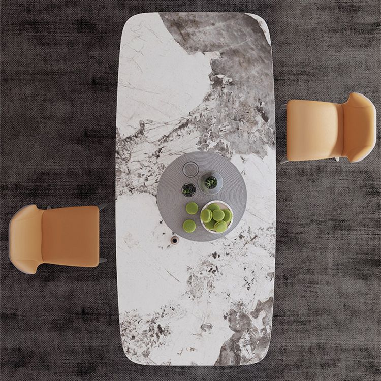 Traditional Luxury Dining Table Rectangle Sintered Stone Trestle Table with Gold Frame Clearhalo ' dining_table' 'Dining Tables & Seating' 'Dining Tables' 'furn' 'furn_dining_table' 'Furniture' 'furniture_dining_table' 'Kitchen & Dining Furniture' 'kitchen&dining_furn' 'kitchen' 'kitchen_dining_table' 1200x1200_9dafcd4a-4954-4987-9a42-a922d2d00230