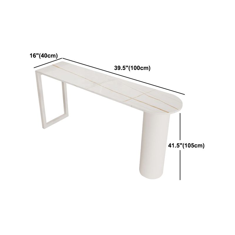 Mesa de pub de piedra sinterizada contemporánea de 1/2/5 piezas, mesa fija, mesa de mostrador