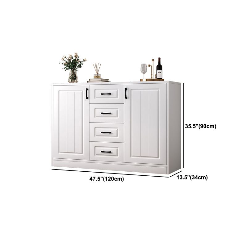 Contemporary White Wooden Accent Cabinet with Doors and Drawers Clearhalo 'Cabinets & Chests' 'cabinets_chests' 'furn' 'furn_cabinets_chests' 'Furniture' 'Living Room Furniture' 1200x1200_9db093fb-26d1-46b8-91ba-7ec9ede9a30d