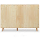 39-inch Height Minimalism Cupboard Glass Doors Sideboard for Living Room