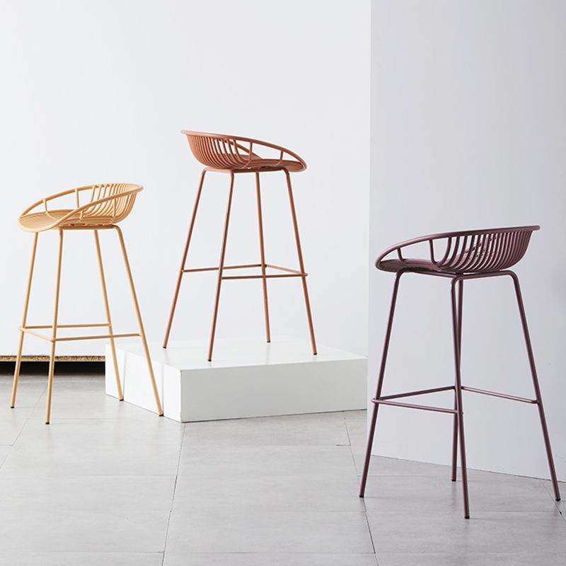 Industriële metalen kruk metalen lage rugkrukkruk in matte afwerking voor binnen