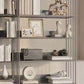 Modern Metal Bookshelf Standard Vertical Open Shelf Bookcase Clearhalo 'Bookcases' 'furn' 'furn_bookcases' 'Furniture' 'Office Furniture' 1200x1200_9db41d54-390b-4182-bc2e-d4cc3579a31b