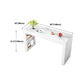 Glam White Wood Bar Dining Table with White Stone Top Rectangle Indoor Bistro Table Clearhalo 'Bar Furniture' 'Bar Tables' 'bar_tables' 'furn' 'furn_bar_tables' 'Furniture' 'furniture_bar_tables' 'Kitchen & Dining Furniture' 1200x1200_9db42617-9cb1-4fd5-83d6-5378f0468207