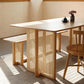Glam Rectangle Shape Solid Wood Dining Table Khaki Standard Dining Table for Kitchen Clearhalo ' dining_table' 'Dining Tables & Seating' 'Dining Tables' 'furn' 'furn_dining_table' 'Furniture' 'furniture_dining_table' 'Kitchen & Dining Furniture' 'kitchen&dining_furn' 'kitchen' 'kitchen_dining_table' 1200x1200_9db710fb-6ae0-4ce2-9af1-1bf3aa449795
