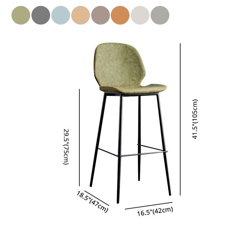 Contemporary Faux Leather Bar Stool 41.5" Indoor Barstool (Set of 2) Clearhalo 'Bar Furniture' 'Bar Stools' 'bar_stools' 'furn' 'furn_bar_stools' 'furniture_bar_stools' 'Kitchen & Dining Furniture' 'kitchen&dining_furn' 'kitchen' 'kitchen_furn' Furniture' 1200x1200_9db7630d-fe47-4d7b-844e-756a7e3b0dd5