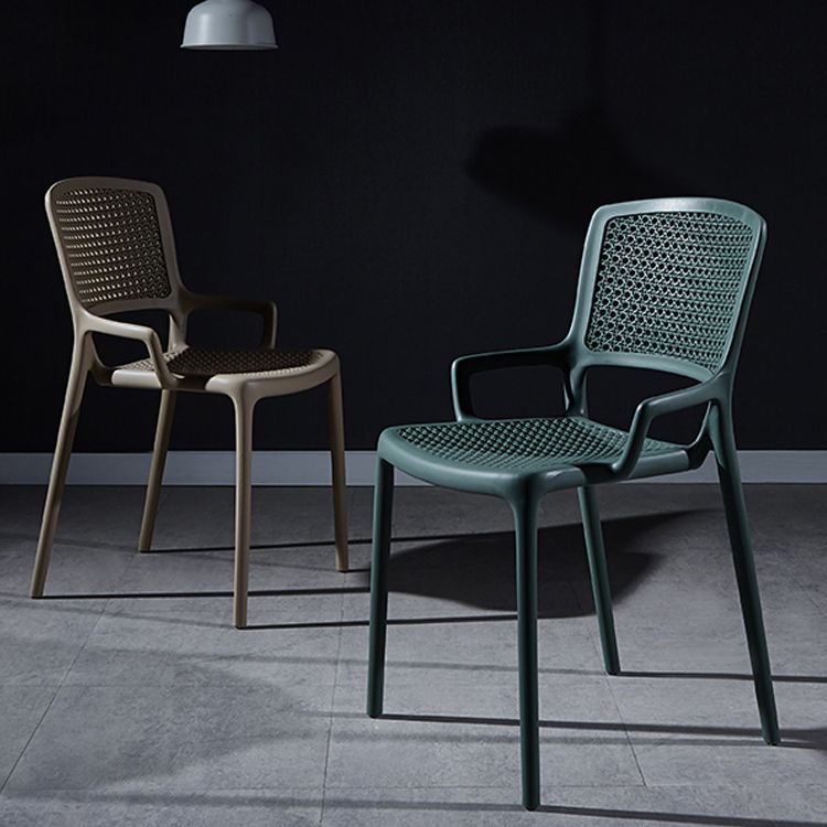 Contemporary Side Plastic Dining Room Chair Open Back Dining Side Chair for Home Use Clearhalo ' kitchen&dining_furn' 'Dining Chairs' 'Dining Tables & Seating' 'dining_chair' 'furn' 'furn_dining_chair' 'Furniture' 'furniture_dining_chair' 'Kitchen & Dining Furniture' 'kitchen' 1200x1200_9db7af6a-d7b4-4bb7-83a7-63433ea6eb28