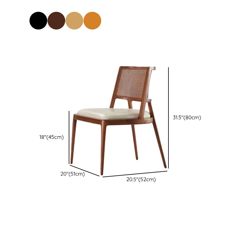 Chaises de salle à manger de cuisine en bois massif chaises latérales contemporaines